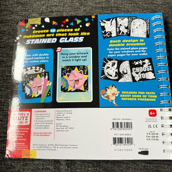 Pokémon Stained Glass Art Kit with Markers - Picture 3 of 5